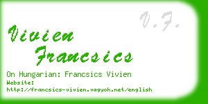 vivien francsics business card